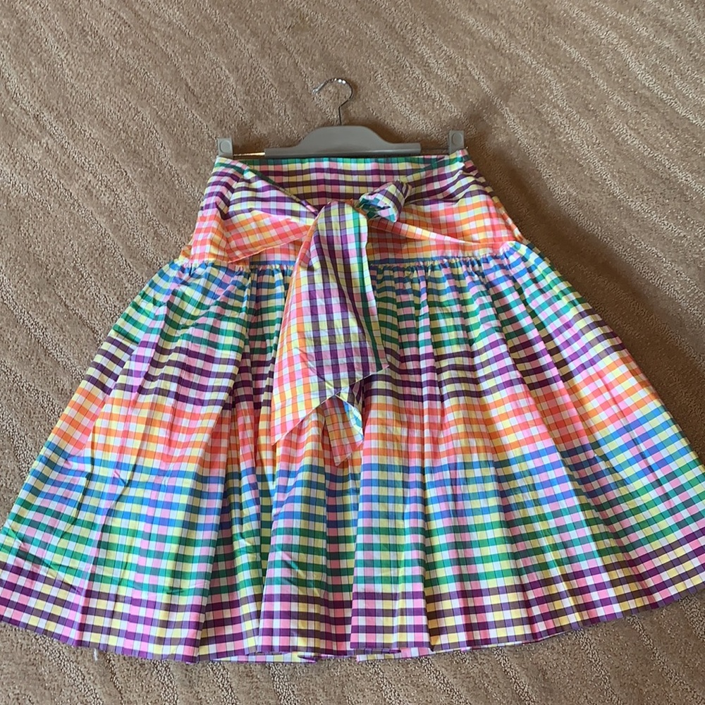 J Crew Tie Front Rainbow‎ Skirt - Picture 9 of 14